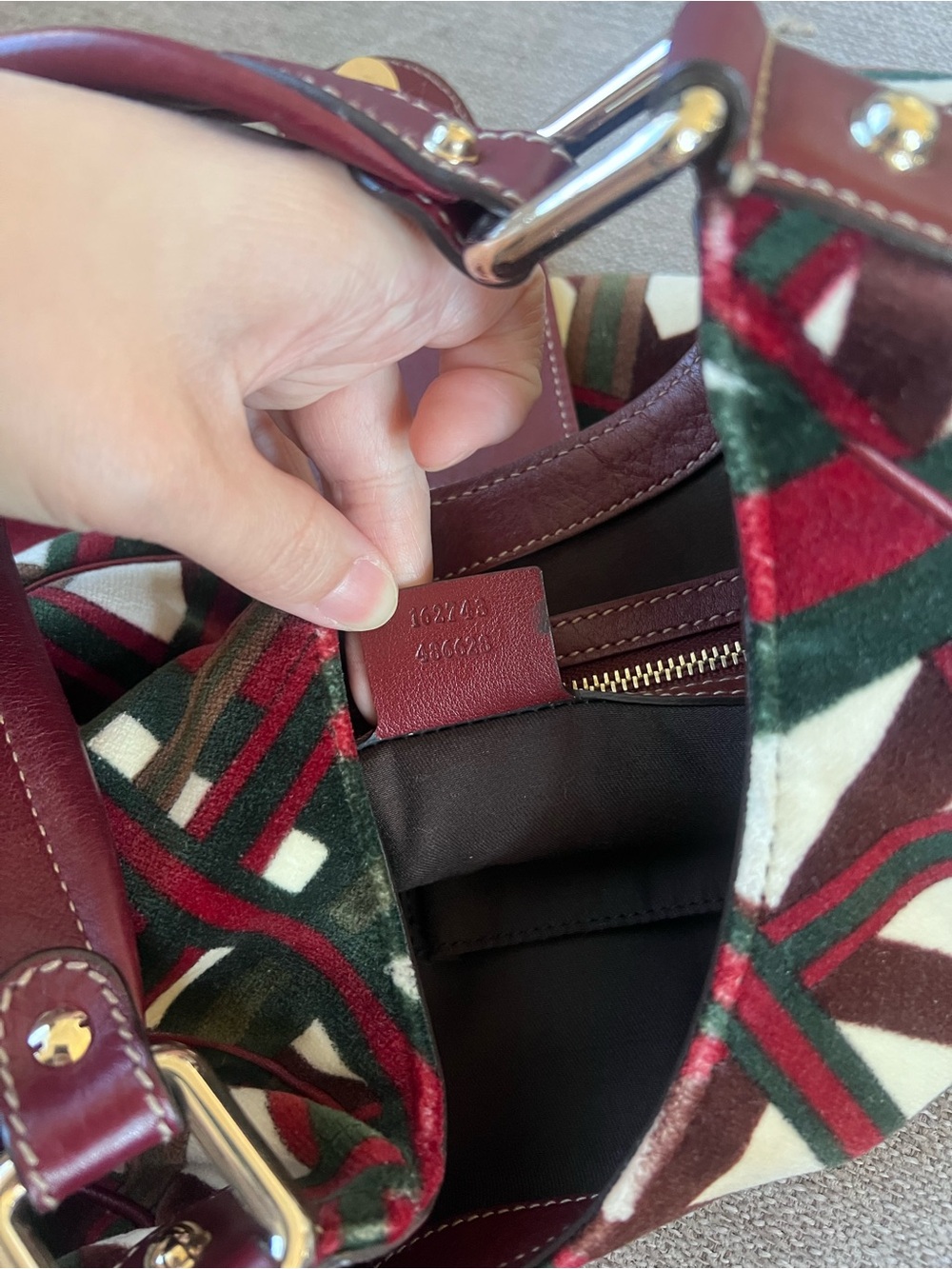 Gucci Limited Edition 85th Anniversary Horsebit Burgundy Green Shoulder Hobo Bag - Picture 12 of 12